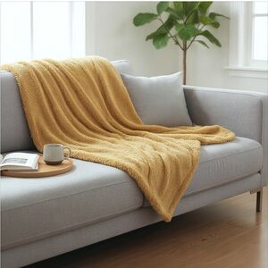 Anthropologie Faux fur throw blanket
